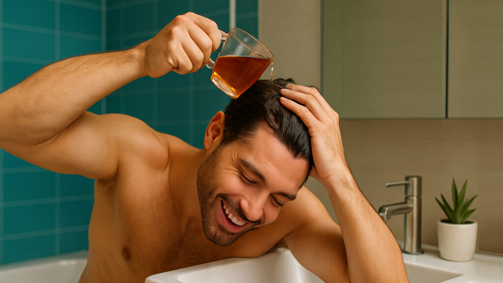 Chá de folha de goiaba, um remédio natural para queda de cabelo.